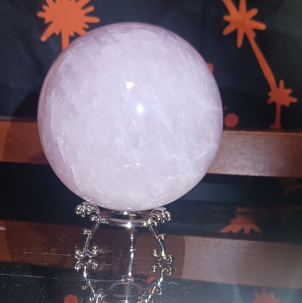 Rose Quartz Sphere - Picture 4 of 8
